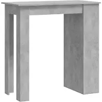 vidaXL Bartisch mit Regal Betongrau 102x50x103,5 cm