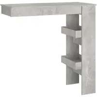 vidaXL Wand-Bartisch Betongrau 102x45x103,5 cm Holzwerkstoff