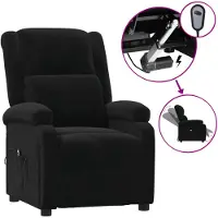 vidaXL Relaxsessel Elektrisch Schwarz Samt