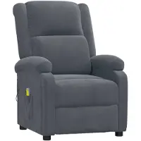 vidaXL Massagesessel Dunkelgrau Samt