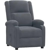 vidaXL Relaxsessel Dunkelgrau Samt
