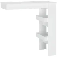 vidaXL Wand-Bartisch Weiß 102x45x103,5 cm Holzwerkstoff