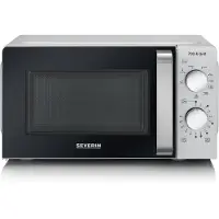 Severin MW 7780, Arbeitsplatte, Grill-Mikrowelle, 17 l, 700 W, Drehregler, Schwarz, Silber