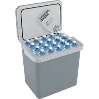 Auronic Kühlbox Elektrisch 12V und 230 Volt - Coolbox - Camping Kühlschrank - Auto - Kühlen und Wärmen - 25L - Frigobox - Grau