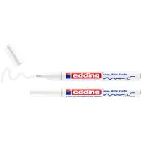 Edding 751 paint Marker permanent Weiß Wasserbasierte Pigmenttinte 1-2 mm Packung mit 2 Bürokleinmaterial (4-751-2-1049)
