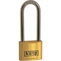 Kasp K12540L40 Hængelås 40 mm Forskellige Gyldengul Nøglelås