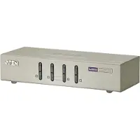 Aten 4-Port-USB-VGA/Audio-KVM-Switch, QXGA, 0,177 W, Grau