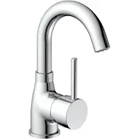 Eisl Waschtischarmatur FUTURA Niederdruckarmatur, Wasserhahn Bad mit Energiesparfunktion Cold Start, Chrom