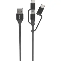 Ansmann USB 3-in-1 Micro/Type-C/ Lightning Daten und Ladekabel, 120 cm