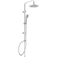 Eisl Duschsystem OHNE BOHREN, Regendusche ohne Armatur, Duschbrause, Dusche in Chrom
