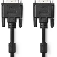 Nedis DVI-Kabel - DVI-D 24+1-Pin Stecker - Vernickelt - 3 m - PVC - Schwarz