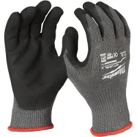 Milwaukee Unisex Schnittschutz Handschuhe Gr e M Stufe 5 4932471424, Rot Schwarz, M (1er P