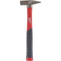 Milwaukee Fiberglas Schlosserhammer, Stiel mit Softgripummantelung, hoher Anwenderkomfort, DIN 1041