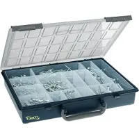 Raaco Sortiments-Koffer - 0,803 / Assorter 55 4x8-15 mit 15 Einsätzen