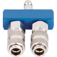 Scheppach Luftverteiler 2-Wege - Druckluftkupplung - Druckluftverteiler - Aluminium