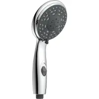 Schutte Handbrause AQUA2SAVE, Wellness Duschkopf mit 4 Strahlarten und Wassersparfunktion, Duschbrause, Brause Chrom/Weiß
