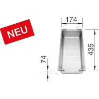 BLANCO 227689, Grau, 174 mm, 435 mm, 74 mm