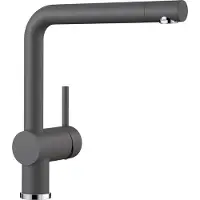 BLANCO LINUS, Messing SILGRANIT-Look, felsgrau, Hochdruck, Standard, Grau, Messing, Hebelgriffe, Einzelbild, Typ L