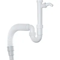 Franke Siphon 1 1/2 Zoll flexibel mit 40 und 50 mm Abgang / Geruchsverschluss / Zubehör / Abflussverbindung