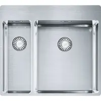 Franke Spüle BOX BXX 260-36-16 A mit Druckknopfventil Edelstahl-Optik