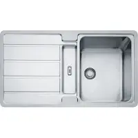 Franke Spüle HYDROS HDX 284 mit Druckknopfventil und verdecktem Überlauf / ab 50 cm Unterschrank / Slimtop/Flächenbündig