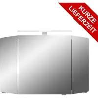 Pelipal Cassca Sprint Bad Möbel, Spiegelschrank, LED Beleuchtung, Graphit Struktur quer NB 100 cm