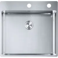 Franke Spüle BOX BXX 210-50 A mit Drehexcenterventil Edelstahl-Optik