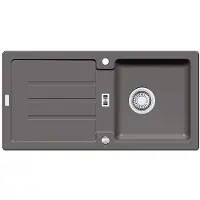 Franke Spüle STRATA STG 614 Steingrau mit Excenterventil / Ausschnittsmaß: 840 x 415 cm / Auflagespüle