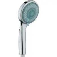 Schutte LED Handbrause GALAXIS, Wellness Duschkopf mit 3 Strahlarten, Duschbrause mit 7 Farbvarianten, Brause Chrom