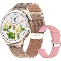 RUBICON Damen Smartwatch RNCF02-2 Gold + Armband Rosa