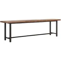DTP Home Sitzbank Beam aus recyceltem Teak und Metall, Industrial Stil, naturfarben, 165 cm breit