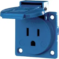 MENNEKES NEMA-Anbau-Steckdose 15A,2p+E 125V blau 10087