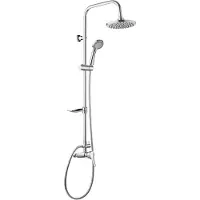 Deante Duschset, Wandmontage, Regendusche, Chrom, mit Wasserhahn
