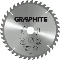 Graphite Widia-Sägescheibe 190 x 30 mm, 50 Zähne, Scheibenstärke 2,2 mm, Zahnstärke 3,2 mm, Reduktionsstücke: 30 x 16 mm, 30 x 20 mm, 30 x 25,4 mm