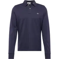 Gant Poloshirt Herren normale Passform dunkelblau einfarbig Baumwolle