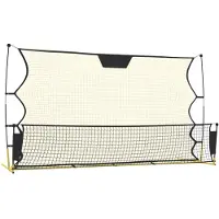 vidaXL Fußball-Rebounder Schwarz und Gelb 183x85x120 cm Polyester