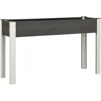 vidaXL Garten-Hochbeet Grau 120x40x75 cm WPC