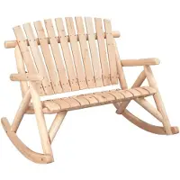 vidaXL Garten-Schaukelbank 2-Sitzer 123x96x102 cm Massivholz Fichte