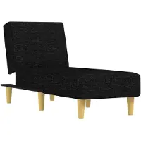 vidaXL Chaiselongue Schwarz Stoff