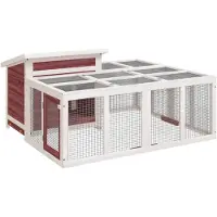 vidaXL Kaninchenstall Mokka 144x123x67,5 cm Massivholz Kiefer