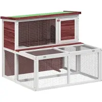 vidaXL Kaninchenstall Mokka 102x90x84,5 cm Massivholz Kiefer