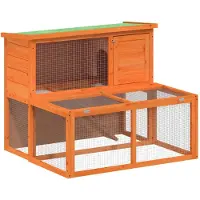vidaXL Kaninchenstall Braun 102x90x84,5 cm Massivholz Kiefer