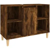 vidaXL Waschbeckenunterschrank Räuchereiche 80x33x60 cm Holzwerkstoff