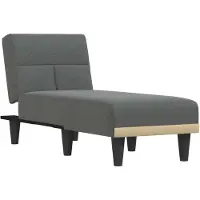 vidaXL Chaiselongue Dunkelgrau Stoff