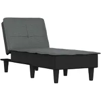 vidaXL Chaiselongue Dunkelgrau Stoff