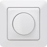 Kopp 820229007 STANDARD - LED Aufputz Dimmer, bestehend aus Aufputzgehäuse, Abdeckrahmen und LED Dimmer, Farbe: arktisweiß