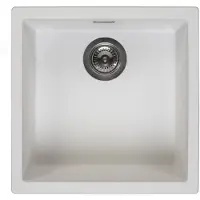 Reginox R32305 Regi Granit Spüle AMSTERDAM 40 Pure White ab 50 cm Schrankbreite / Auflagespüle / Unterbau / Einbauspüle