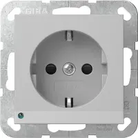 Gira SCHUKO-Steckd. LED-Leuchte + SP System 55 Grau m 4170015