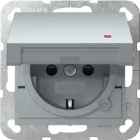 Gira SCHUKO-Steckd. KD Kontroll + SP System 55 F Alu 455226