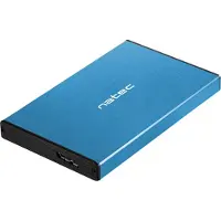 Natec Rhino GO, HDD / SSD-Gehäuse, 2.5", Serial ATA III, 6 Gbit/s, USB Anschluss, Blau